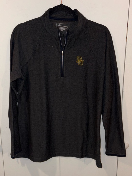 Peter Millar Tops - Peter Millar Baylor Women’s Raglan Sleeve Boston University Quarter Zip BU